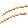 Faceted Crystal Row Two-Tone Bobby Pin - Champagne Gold (2 Pcs)