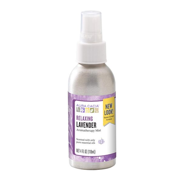 Aura Cacia Relaxing Lavender Room Spray, Pillow Spray, Linen Spray 4 fl oz | Aromatherapy Mist