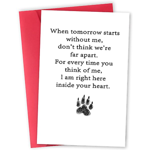 Special Pet Loss Sympathy Card, Unique Condolence Card for Dog Cat Owner Lover,