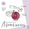 Shrieking Violet 925 Sterling Silver Round Real Flower Ring - Daisy (White)