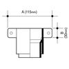 Wavin OSMA 4T823 White Pipe Connector and Bracket for 61mm Square downpipe
