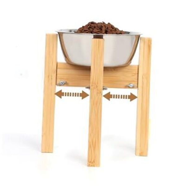 Elevated Dog Bowl Stand,Adjustable Dog Food Stand for 7”-10” Medium