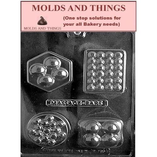 4 shape massage bar soap chocolate candy mold with Copywrited molding Instructions
