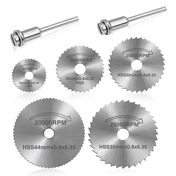 Slitter Blade, Circular Saw Blade Set, Cutting Disc, Chip Saw, Circular Saw Blade, Cutting Disc, Mini Router, Bit Set, Cutter, Cutting Wheel, Aluminum Cutting, Cutting Disc Diameter (0.9 inch (22 mm, 25 mm, 32 mm, 35 mm, 44 mm), Cutting Saw, Carving Tool,