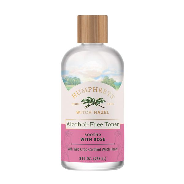 Humphreys Soothe Witch Hazel with Rose Alcohol-Free Toner, Clear, 8 Oz (Pack of 1)