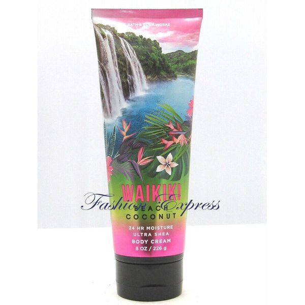 BATH & BODY WORKS WAIKIKI BEACH COCONUT BODY CREAM 8 OZ