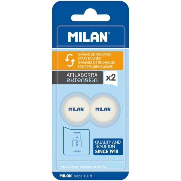 Blister Pack of 2 Replacement Rubber Sharpener Extension Milan, BNM10486