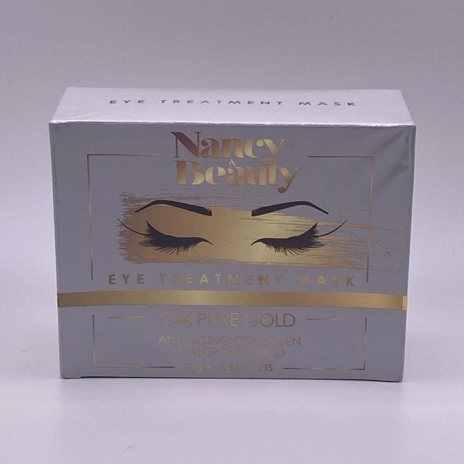 Nancy & Beauty 24K Anti Aging Hyaluronic Acid Eye Treatment Mask NIB 15ct 11/21