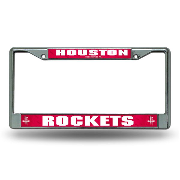 Houston Rockets Chrome License Plate