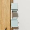 Tin Foil/Cling Film/Grease Proof Paper Mount Bracket Holder Organiser for Kitchen Cupboard Storage Side Hooks Black