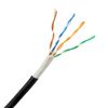 Premium OUTDOOR USE External cat5e Network Ethernet Cable (Doubled Lined) BLACK (100m)