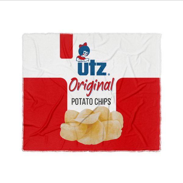 Utz Original Chip (Muslin) / Baby Swaddle Blanket - Red