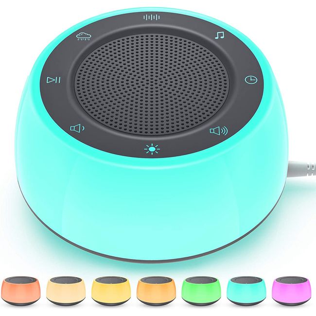 Jack & Rose White Noise Machine Baby, Baby Sound Machine Kids with Night Light,