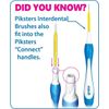 Piksters Interdental Brushes, Size 0, Grey Handle