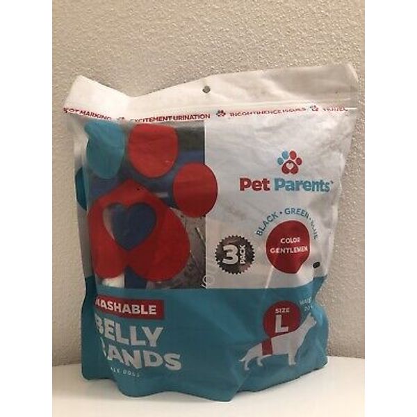 Pet Parents Male Dog Sz L 20-25” Washable Dog Diapers 3 pack