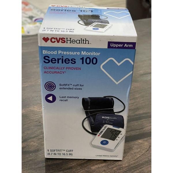 CVS Health Series 100 Upper arm Blood Pressure Monitor BP3NL1-1PCVS (N4)