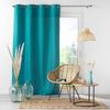 Douceur d'Intérieur Absolu Microfibre Curtain with Eyelets, Plain, Polyester, polyester, blue, 280 x 140 cm