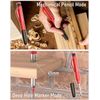 2 Pack Carpenter Pencil Set with Sharpener & Finger Grip, Mechanical Woodworking
