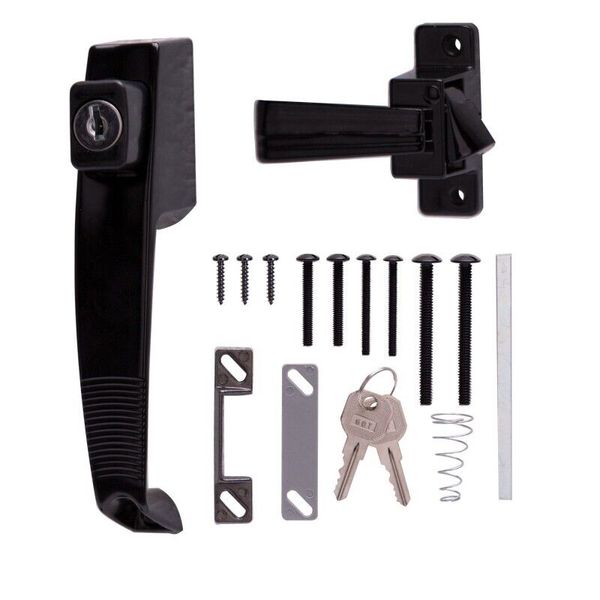 NEW Prosource 47020-UK-PS Storm/Screen Door Latches, Keyed Lock, black 0793919