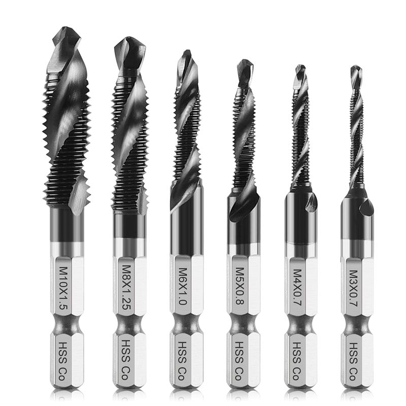 ONUEMP M3-M10 Hexagonal Bit Drill HSS-Co M40 Drill Set of 6 for ...