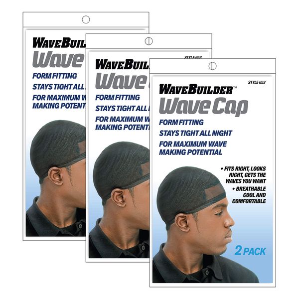 Wavebuilder Wave Cap 3 Packages with 2 each (Total of 6 Caps)