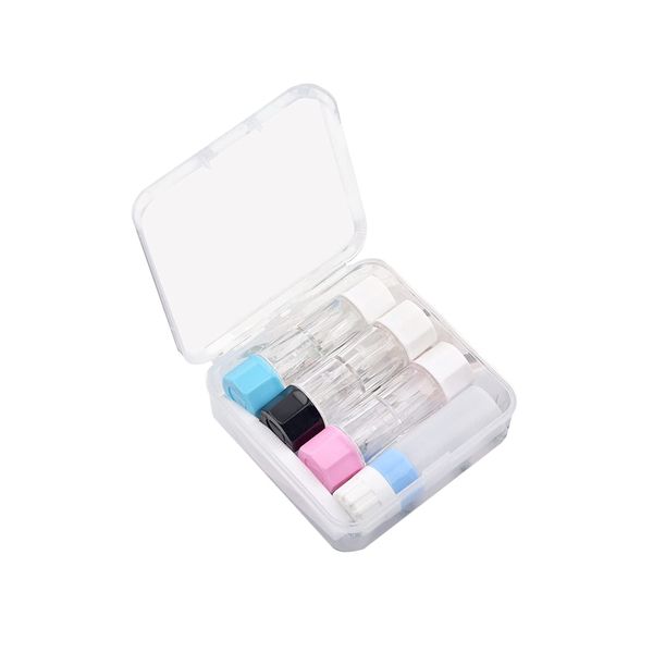 RICISUNG Hard Contact Case Storage Liquid Contact Case Soft Contact Container Storage Case Travel Set (Random Color) Random Color