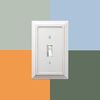 Amerelle Savannah Double Toggle Wood Wallplate in Distressed White