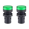 uxcell 2Pcs Green Indicator Light AC/DC 24V, 22mm Panel Mount, for Electrical Control Panel, HVAC, DIY Projects