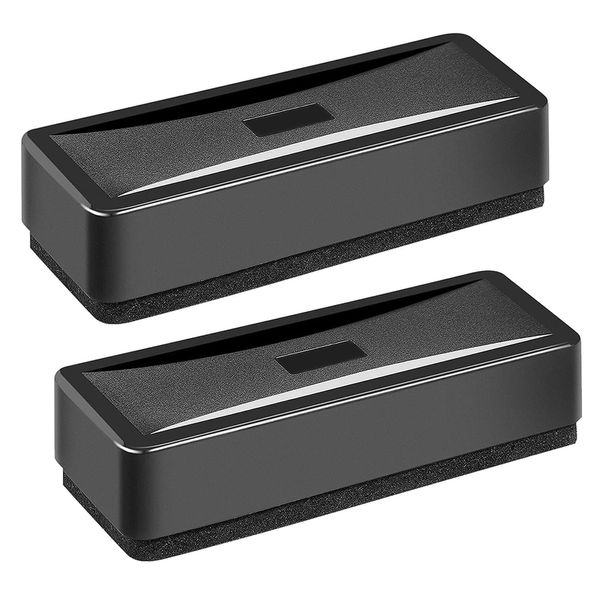 2Pack Whiteboard Eraser Strong Magnetic Whiteboard Eraser Whiteboard Rubber (Black-2Pack)