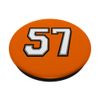 Number 57, 57 in Black, White and Gray PopSockets Swappable PopGrip