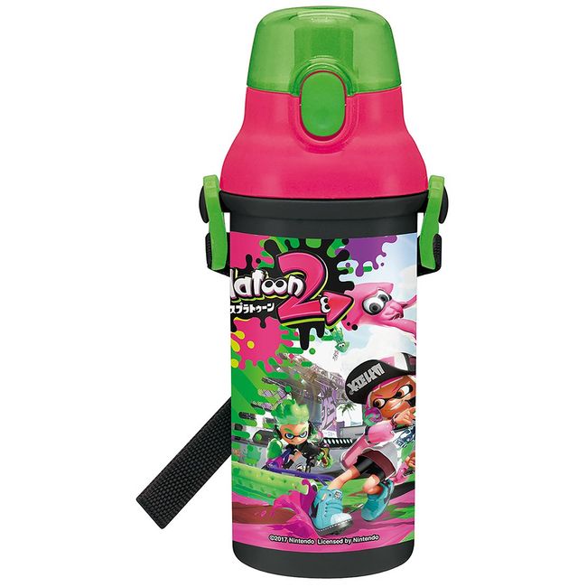 スケーター (skater) 子供用 水筒 480ml プラワンタッチ ボトル スプラトゥーン2 日本製 PSB5SAN