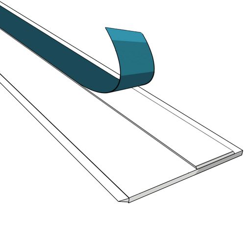 NOBILY Window Strip 40 mm with Lip, 5 Metres, PVC, Window Mouldings, Plastic Mouldings, Profile Strips, End Strips, Decorative Strips for Window Mounting
