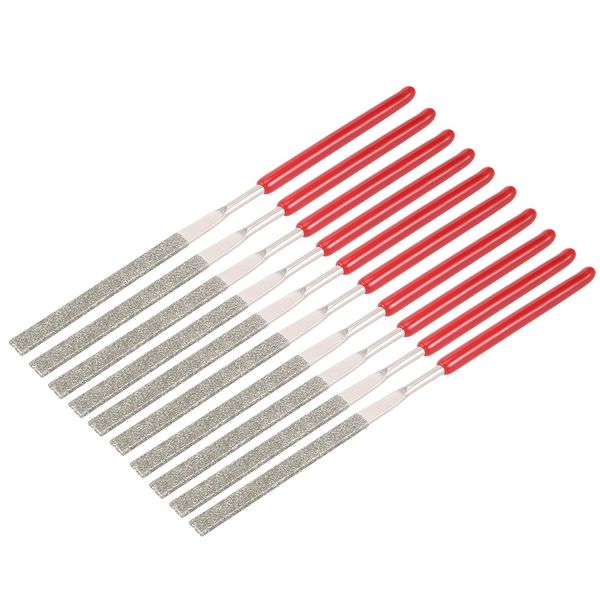 Sourcingmap 10Pcs 2mm x 100mm Flat Diamond Needle File 150 Grit