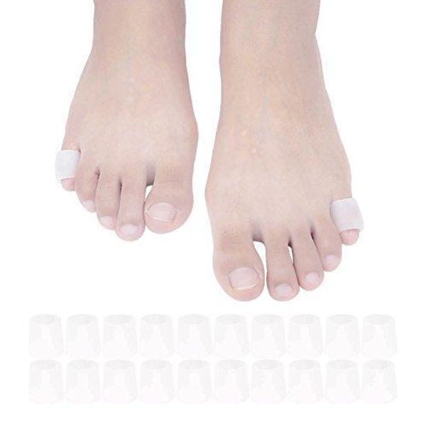 JKcare Pinky Toe Sleeves Gel Corn Cushion Pads 10 Pairs/20 Pack Toe Protectors