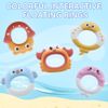 Baby Bath Floating Octopus with 5 Rings, Multicolour (Red)