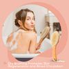 2 Pcs Dry Brushing Body Brush Natural Boar Bristle Body Brush Dry Skin Scrub Brushes with Contoured Wooden Dry Brushes for Back Legs Feet Exfoliates Dead Skin