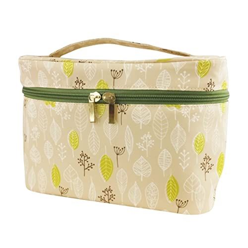 AF8362 Vanity Pouch, Slim Type, Makeup Pouch, Makeup Box, Divider Board, Functional, Scandinavian, Beige
