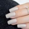 Matte Beige Nails - Medium Square Press On Nails - Glue On False Set- 24 pc Kit