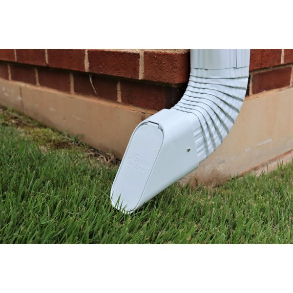 GutterGate 4"x3" Type-B White Gutter Downspout Extension Accessory