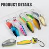 WERIGONI 10pcs Spoon Trout Bait Set Trout Bait Fishing Spoon Bait with Tackle Box Single Hook Trout Fishing Lure Spoon 2.5g/3.5g/5g