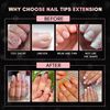 Makartt French Nail Tips, 500pcs Half Cover False Nail Tips, False Nails, Fake Nails, Press on Nails, Acrylic Nail Tips, Nail Tips for Acrylic Extensions 10 Sizes