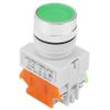 Momentary Push Button Switch, Akozon Reset Flat Head Push Button Momentary Switch 22mm Mount LAY37-11BN Green