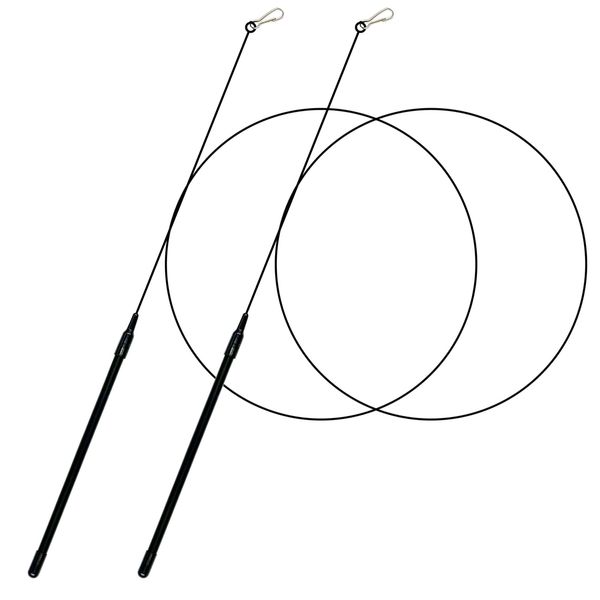 YXI Cat Wands,Cat Toy Accessory, 2PCS Flexible Steel Wire Wands, Compatible with Suction Cup Base and Feather Toys, Durable and Fun Cat Toy