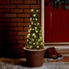 Festive Lights Outdoor Micro Lights - Battery Powered - 50 LEDs - Silver Firefly Wire - Warm White