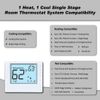 Non-Programmable Thermostat for Conventional Single-Stage Systems, 1 Heat/1 Cool, Easy DIY, White Backlight