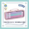 Raymay Fujii FSB1187B Pencil Case, Top Liner, Clear, Black