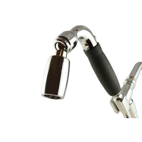High Sierra Showerheads® - Solid Metal Handheld Shower Head Kit with Slip-Free Grip. Includes All Metal Handheld Shower Head, Trickle Valve, Hose with Silicone Inner Tube, and Holder. 2.0 GPM. Chrome