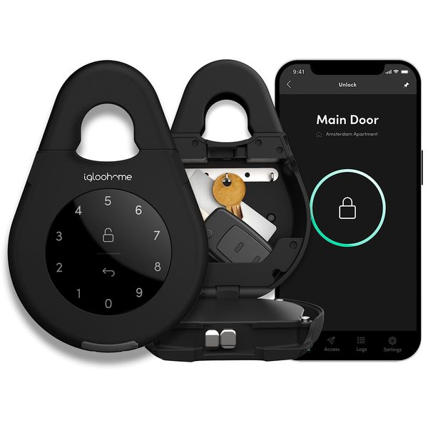 igloohome Keybox 3 Smart Lock Box, Large Key Safe w/Airbnb Sync (iOS/Android) – Remotely Generate Bluetooth-Keys & Pin Codes Without Internet