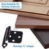 60PCS Cabinet Hinges 1/2" Overlay Face Mount Soft Closing Kitchen Cabinet Hinges