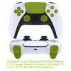 eXtremeRate Textrued White Back Paddles Programable Rise 2.0 Remap Kit for ps5 Controller BDM-010 BDM-020, Upgrade Board & Redesigned Bottom Shell & Back Buttons Set